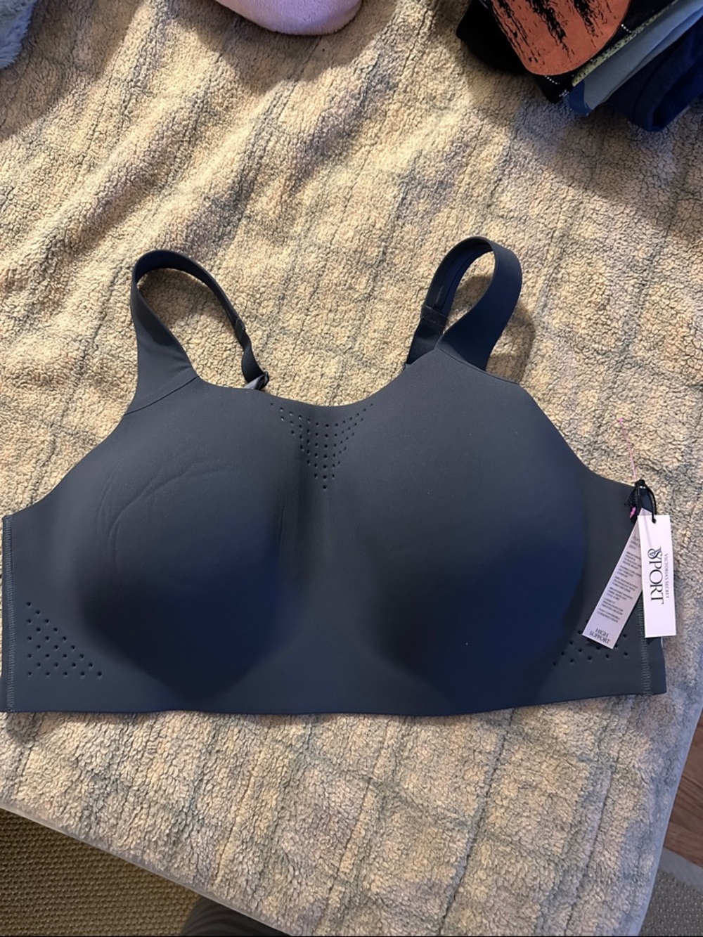 Sporto Seamless Wireless Sports Bra - Navy Blue